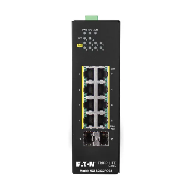 8-PORT LITE MANAGED INDUSTRIAL/GIGABIT ETHERNET SWITCH - 10/100