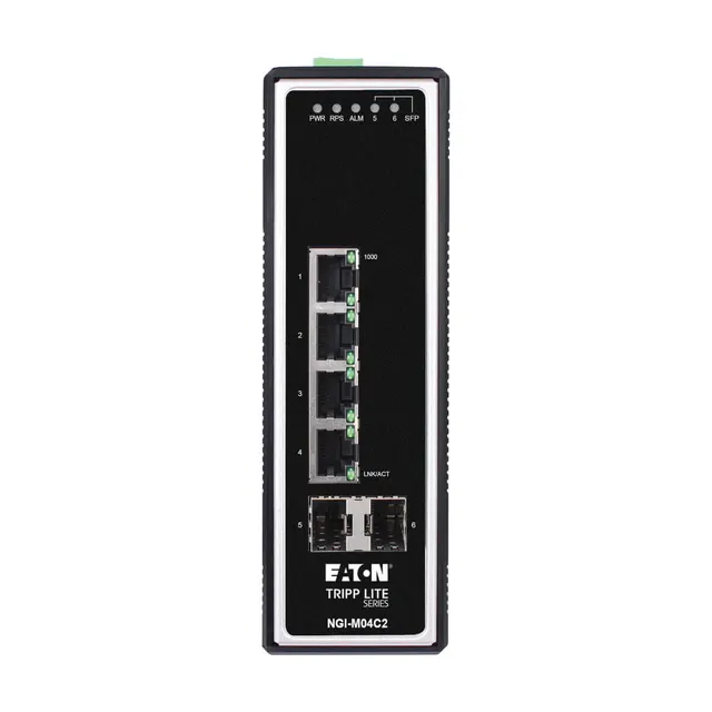 4-PORT MANAGED INDUSTRIAL GIGA/BIT ETHERNET SWITCH - 10/100/100
