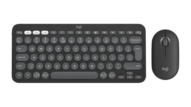 Zestaw bezprzewodowy klawiatura + mysz Logitech Pebble 2 Combo grafitowy