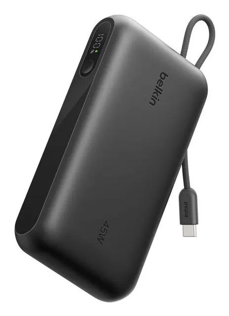 BOOSTCHARGE PWRBANK W/ DISPLAY/BLACK / 20000MAH W/ USB-C CABLE