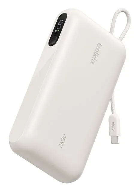 BOOSTCHARGE PWRBANK W/ DISPLAY/SAND / 20000MAH W/ USB-C CABLE