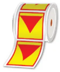 ROLLS OF PRE-CUT LOTO LABELS 85/X 100 MM - PER ROLL OF 300 LABEL