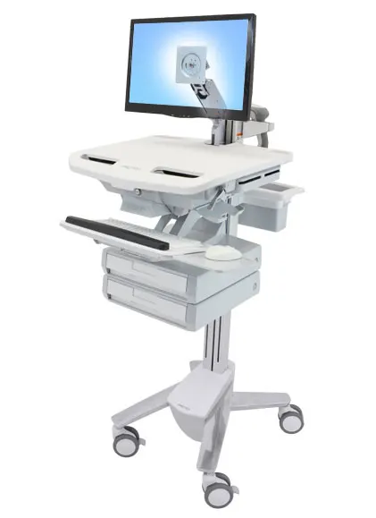 STYLEVIEW CART WITH LCD ARM/2 DRAWERS