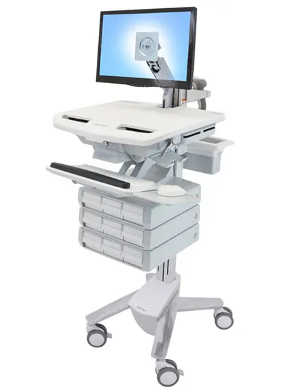 STYLEVIEW CART WITH LCD ARM/9 DRAWERS