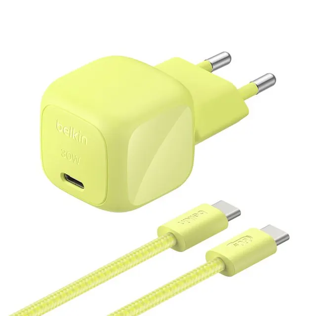 BOOSTCHARGE 30W USB PD CHARGER/WITH PPS INCLUDING 2M USB C, zielony, kabel USB-C – USB-C 2 m