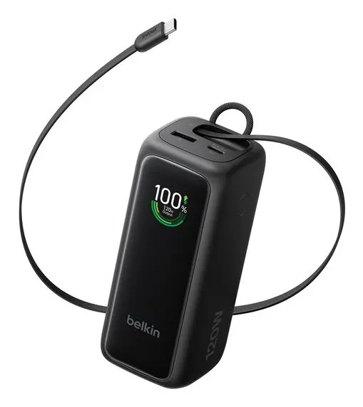 Power Bank UltraCharge 22k mAh 120W zwijany kabel USB-C 1xA 1xC