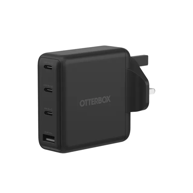 OB STD UK WALL CHARGER 140W GAN/3X USB-C + 1X USB-A USB-PD BLACK