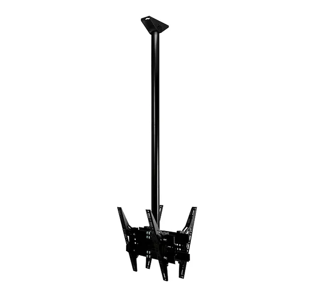 Back-to-Back Flat Screen Ceiling Mount with Tilt (VESA 400) - 2m Ø50mm Pole, rura 2 m, chromowany