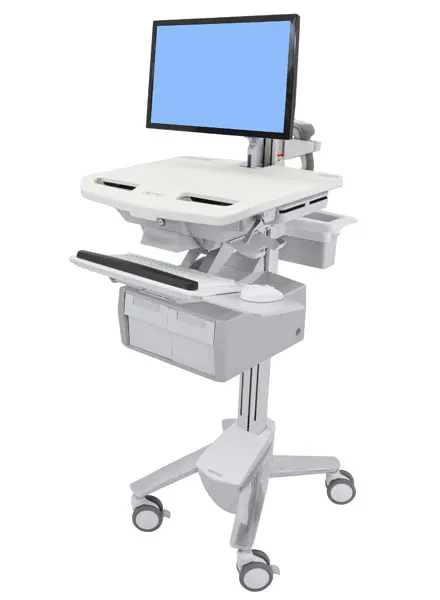 STYLEVIEW CART WITH LCD ARM/TALL DOUBLE DRAWER