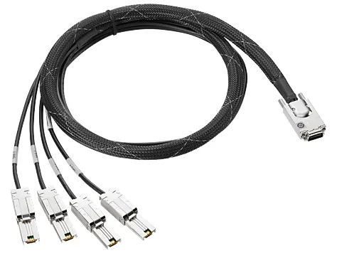 HPE StoreEver Mini-SAS High Density to 4-lane Mini-SAS External Fanout 4m Cable