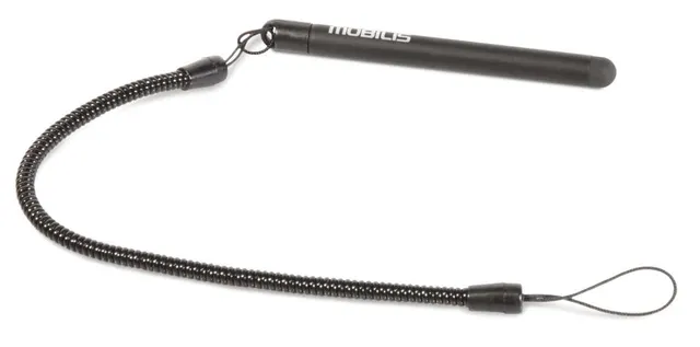PACK OF 10 BLACK RETRACTABLE/CAPACITIVE STYLUS + SPIRAL CORD