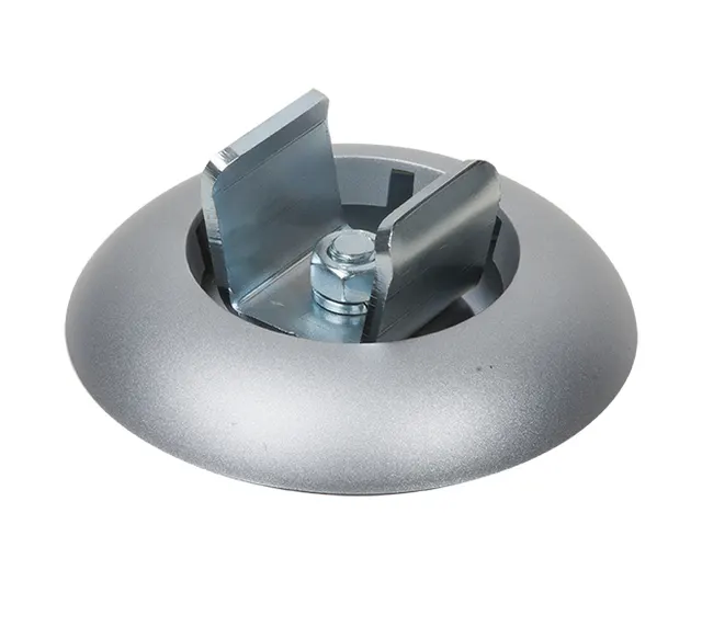 SYSTEM 2 - Floor Fixing Kit for Ø50mm Poles, chromowany