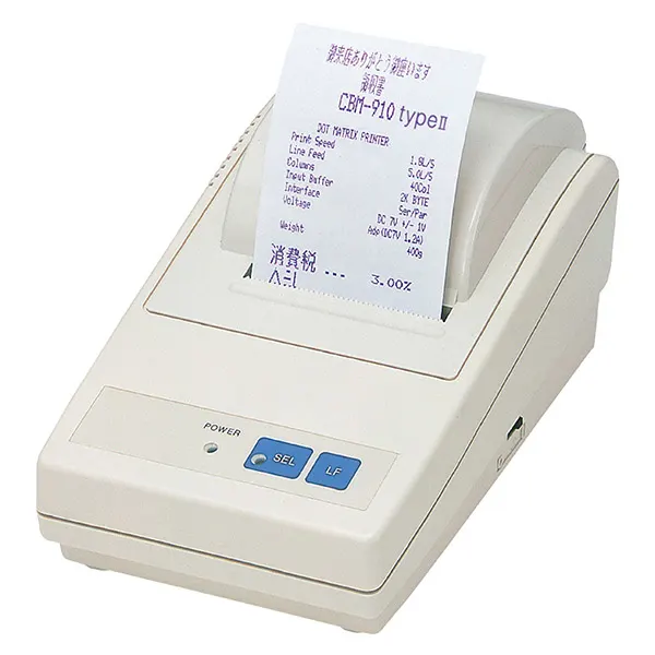 CBM-910II Dot matrix impact printer; Serial; External 230V PSU; 24 col.; White
