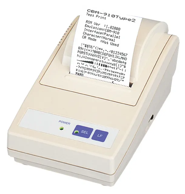 CBM910II Dot matrix impact printer; Parallel; External 230V PSU; 40 col.; White