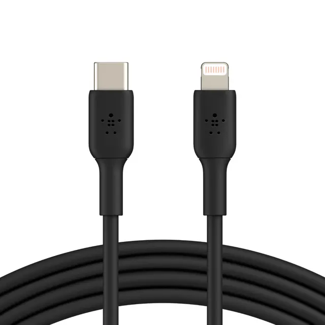 LIGHTNING/USB-C CABLE/PVC MFI 1M BLACK