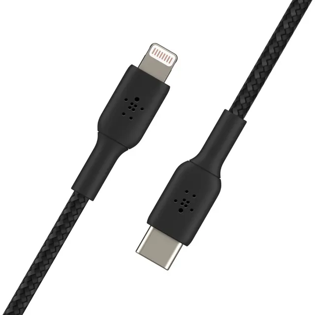 LIGHTNING/USB-C CABLE/MFI 2M BLACK