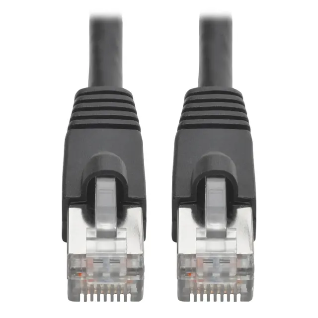 CAT6A 10G SNAGLESS SHIELDED ST/P ETHERNET CABLE (RJ45 M/M) POE, czarny, 0,6 m