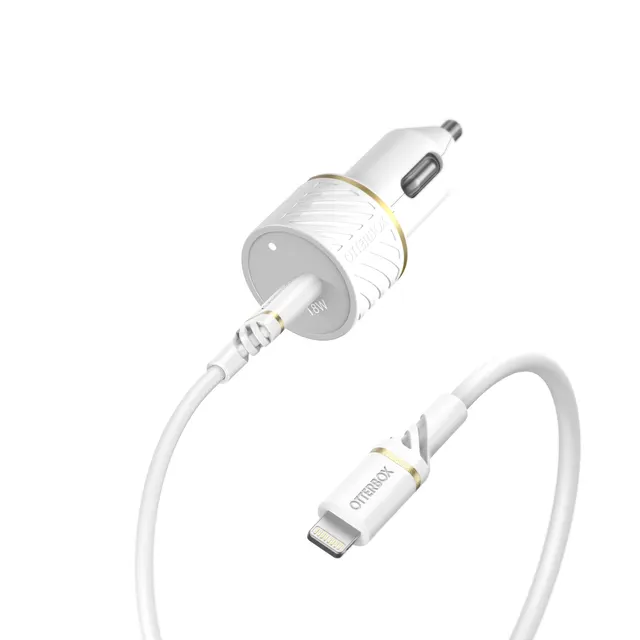 OTTERBOX CAR CHARGER BUNDLE USB/C 18W USB PD + USB CLIGHTNING CA