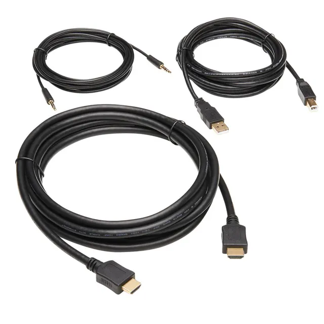HDMI KVM CABLE KIT 4K HDMI USB/2.0/3.5MM AUDIOM/M BLK 3.05M