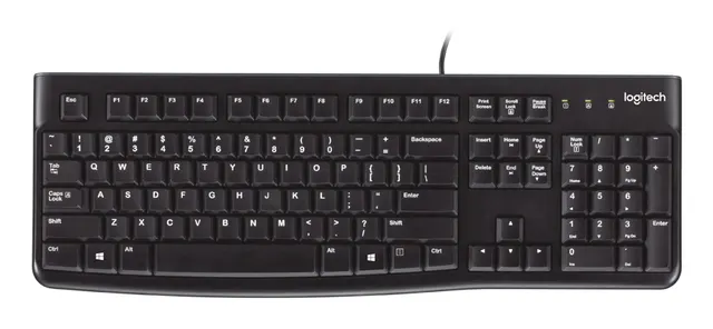 K120 Corded Keyboard - BLACK - UK - INTNL-973