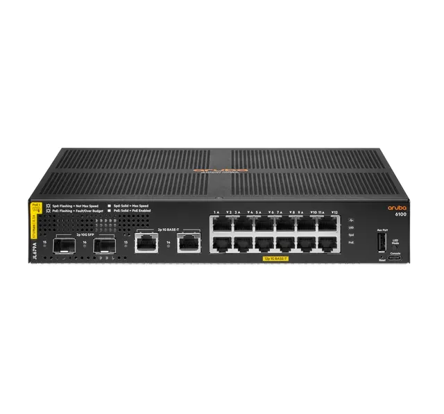 Aruba 6100 12G CL4 2SFP+ 139W Swch PDU