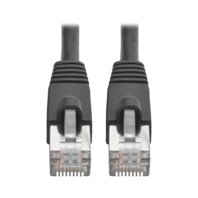 CAT6A 10G SNAGLESS SHIELDED ST/P ETHERNET CABLE (RJ45 M/M) POE, czarny, 0,9 m