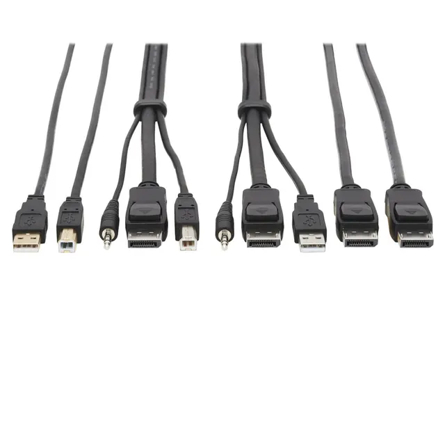 DISPLAYPORT KVM CABLE KIT - DP/USB 3.5 MM AUDIO (3XM/3XM) + USB