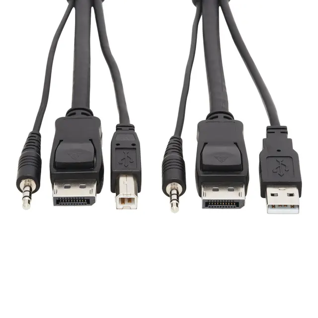 DISPLAYPORT KVM CABLE KIT 3 IN/1 - 4K DISPLAYPORT USB 3.5 MM AU