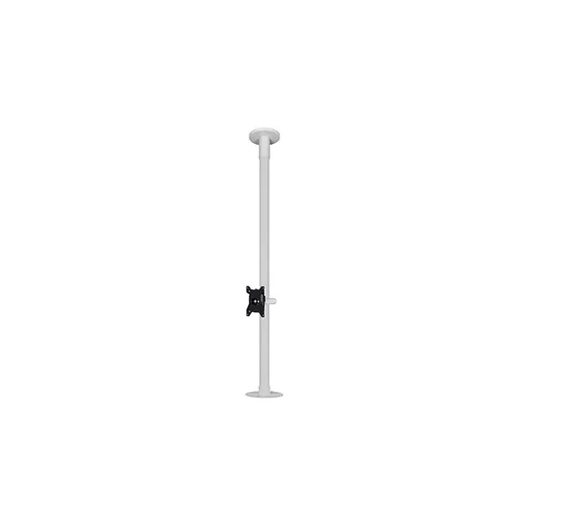 SYSTEM V - CCTV Ceiling Mount for a VESA 100 Fixed Screen and Dome Surveillance Camera - 1m Ø38mm Pole