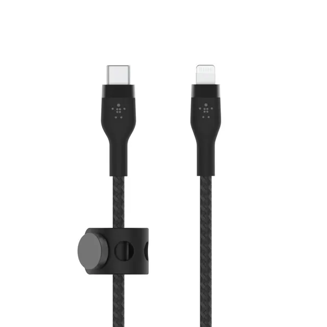 PRO FLEX LIGHTNING/USB-C CBL FA/USB-C SILICONE CABLE SUPPORTS FA, 1 m, czarny