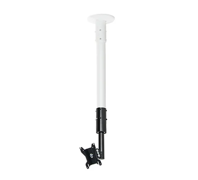 Flat Screen Ceiling / Desk Mount with Tilt & Swivel (VESA 100) - 0.5m Ø50mm Pole, rura 0,5 m, czarny z białą rurą
