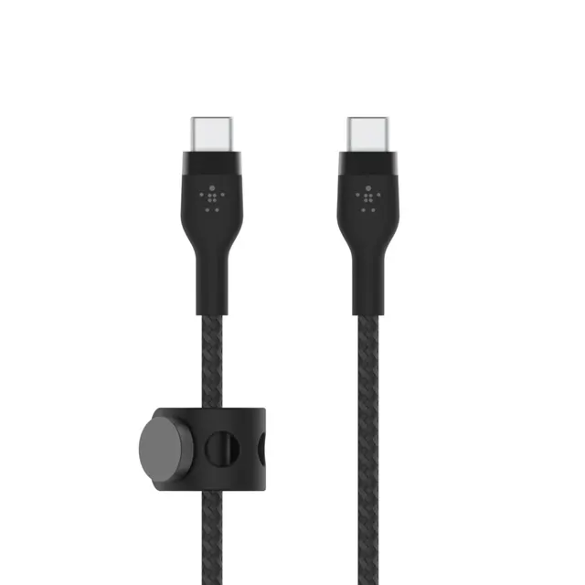 PRO FLEX USB-C/USB-C CBL FAST C/SILICONE CABLE SUPPORTS FAST CHA, 3 m, czarny