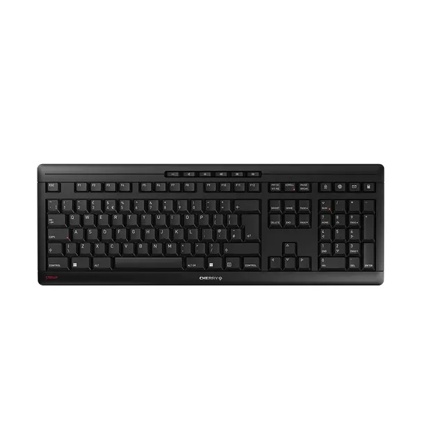 CHERRYSTREAMBLACK/KEYBOARDWIRELESS USB UK ENGLISH