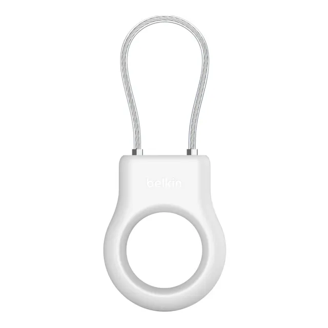 SECURE HOLDER W/ WIRE LOOP/F/ APPLE AIRTAG WHITE