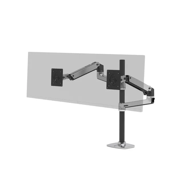 LX DUAL STACKING ARM TALL POLE/BLACK ACCENTS POLISHED