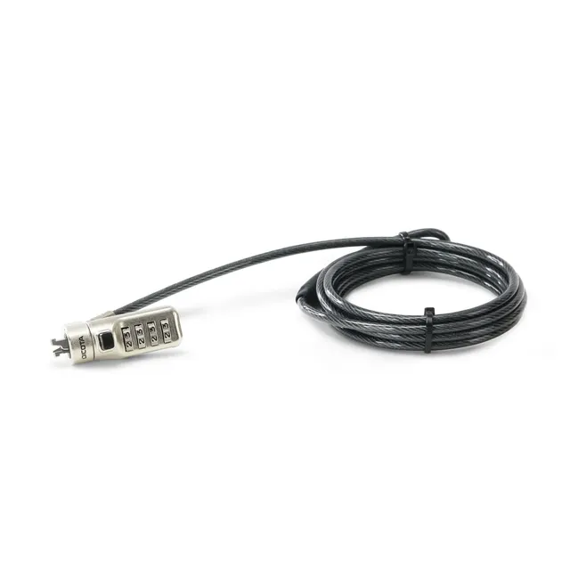 Security Cable N-Lock combination, resettable, 2.5x6mm slot, single