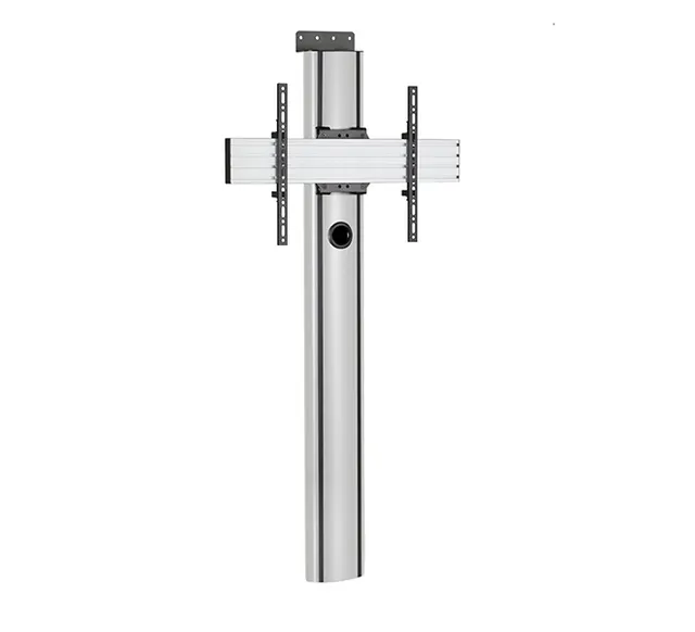 MODE-AL - Premium Floor-to-Wall Single Screen UC Stand (VESA 600 x 400) - 1.4m, 1,4 m, czarno-srebrny