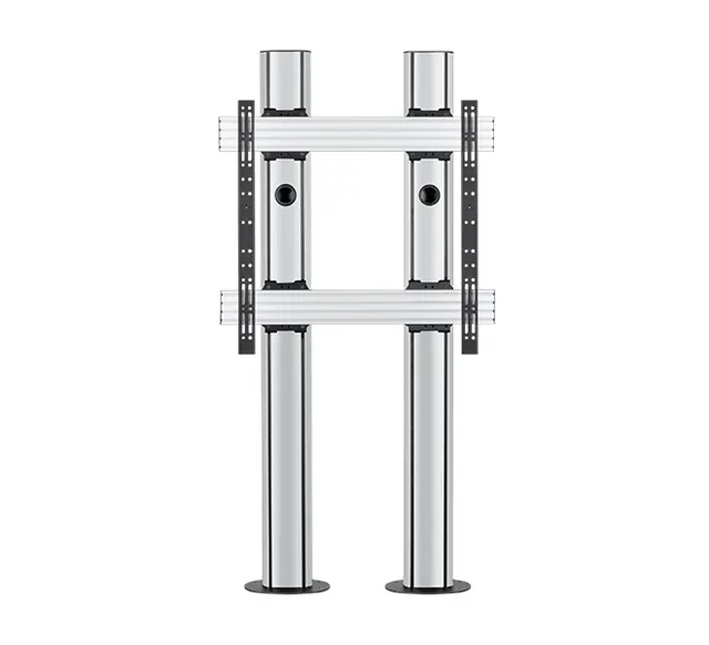 MODE-AL - Premium Bolt-Down Single Screen Twin Column UC Stand - (VESA 900 x 800) - 2m, czarno-srebrny