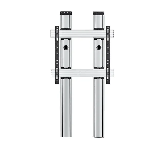 MODE-AL - Premium Floor-To-Wall Single Screen Twin Column UC Stand - (VESA 900 x 800) - 2m, czarno-srebrny