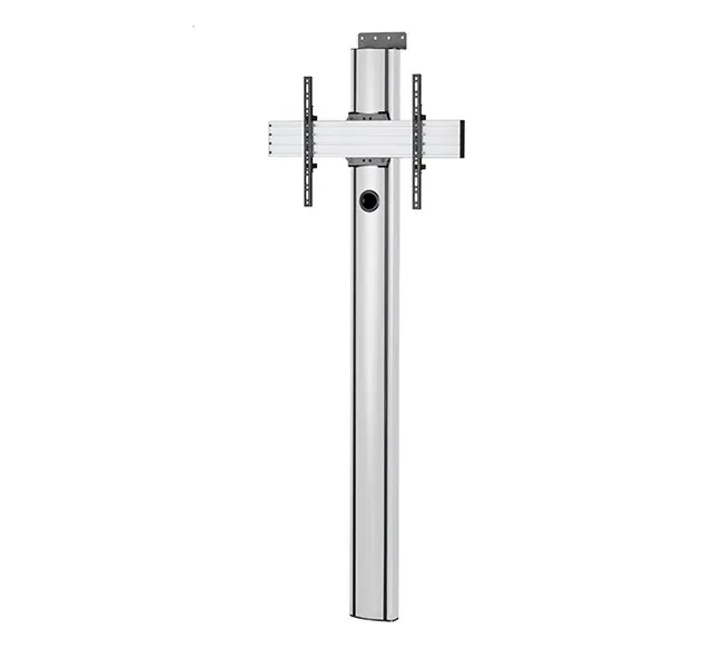 MODE-AL - Premium Floor-to-Wall Single Screen UC Stand (VESA 600 x 400) - 2m, 2 m, czarno-srebrny