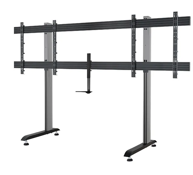 SYSTEM X - XXL Twin Screen VC Stand (VESA 1000 x 800), czarno-srebrny
