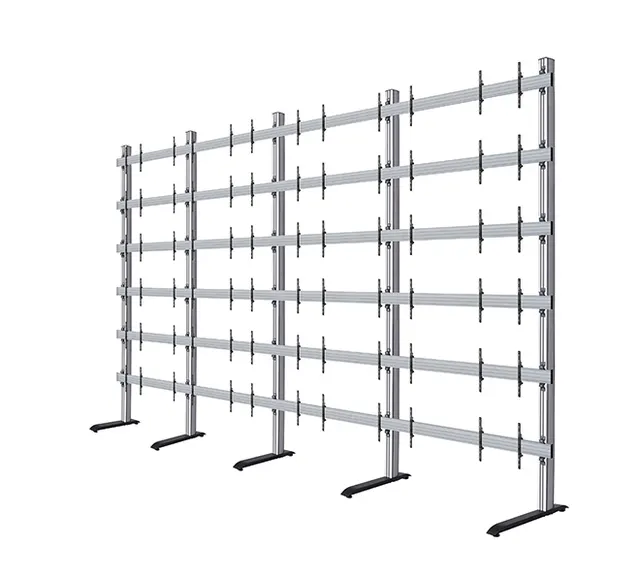 SYSTEM X - 325 inch LG LSAC LED Bloc Ultimate Freestanding Videowall Display, 6x6 (325"), czarno-srebrny