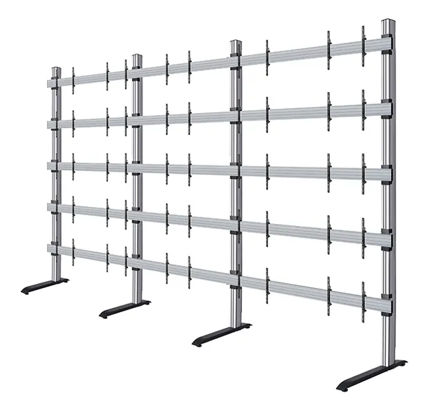 SYSTEM X - 271 inch LG LSAC LED Bloc Ultimate Freestanding Videowall Display, 5x5 (271"), czarno-srebrny