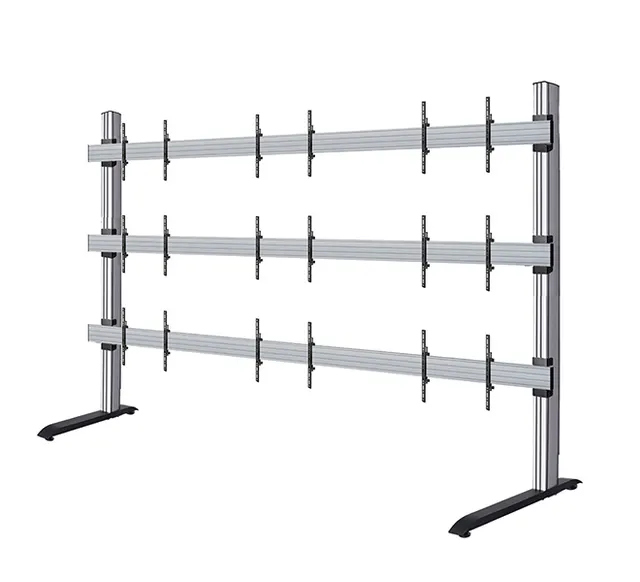 SYSTEM X - 163 inch LG LSAC LED Bloc Ultimate Freestanding Videowall Display, 3x3 (163"), czarno-srebrny