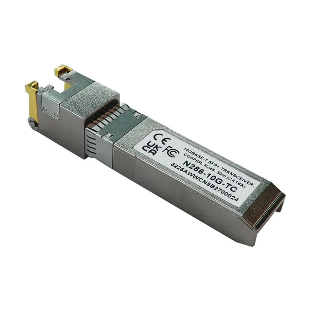Tripp Lite series Cisco-Compatible SFP+ Transceiver - 10Gbps, Copper, RJ45, Cat6a, 98 ft. (30 m)