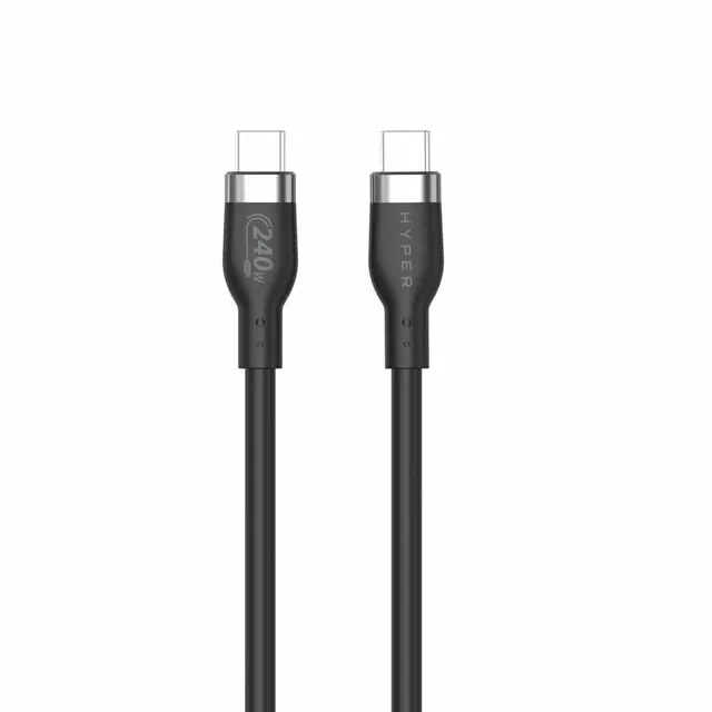 1M USB-C CHARGING CABLE BLAC/K SILICONE 240W