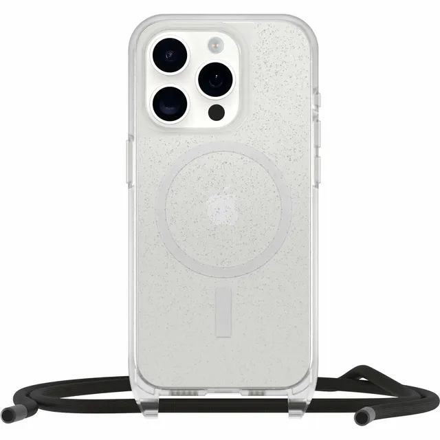 OB REACT NECKLACE MAGSAFE APPLE/IPHONE 15 PRO STARDUST CLEAR