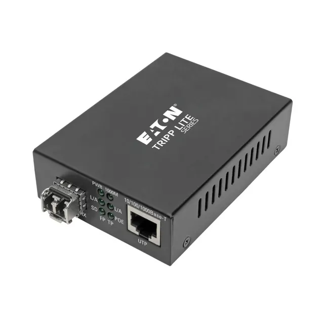 GIGABIT MULTIMODE FIBER TO ETH/ERNET MEDIA CONVERTER POE+ - INT