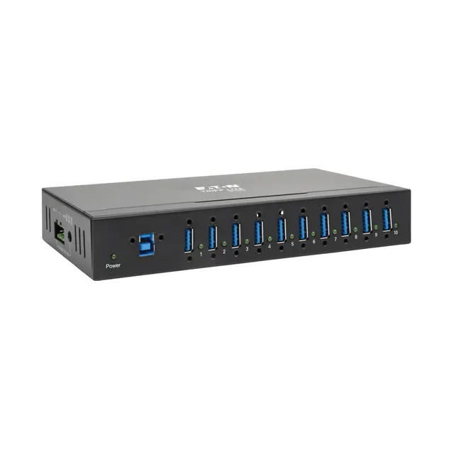 10-PORT INDUSTRIAL-GRADE USB3.0/HUB 20 KV ESD IMMUNITY MOUNTABLE