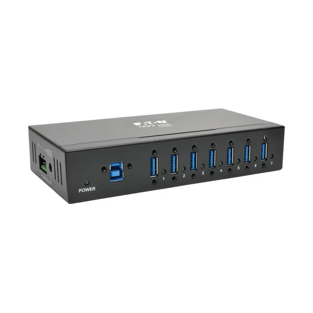 7-PORT INDUSTRIAL/METAL USB HUB/
